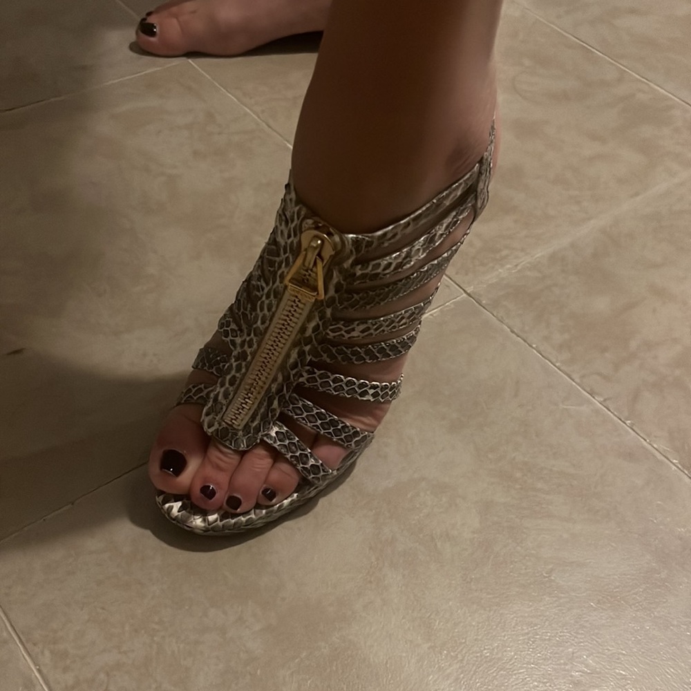 Jimmy Choo Python Cage Heels - image 6